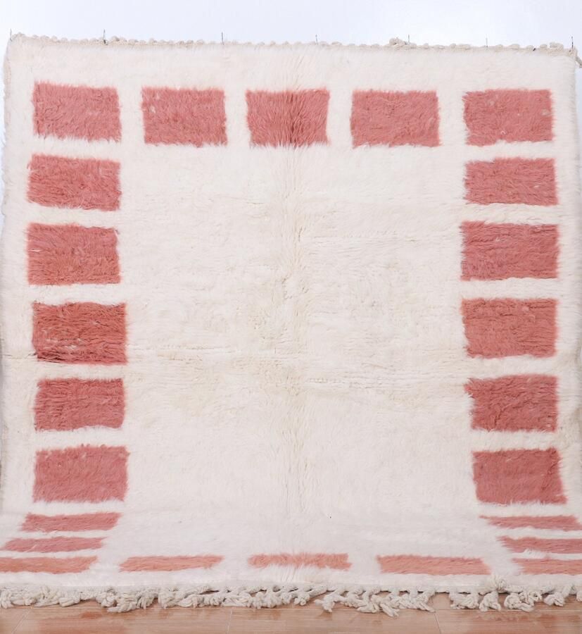 Poufs&Pillows Vloerkleed Marokkaans Vloerkleed 290 x 140 cm Handgemaakt Kleurrijk & Uniek Gemaakt van 100% wol Hoogpolig Azilal Tapijt Vloerkleed Kinderkamer