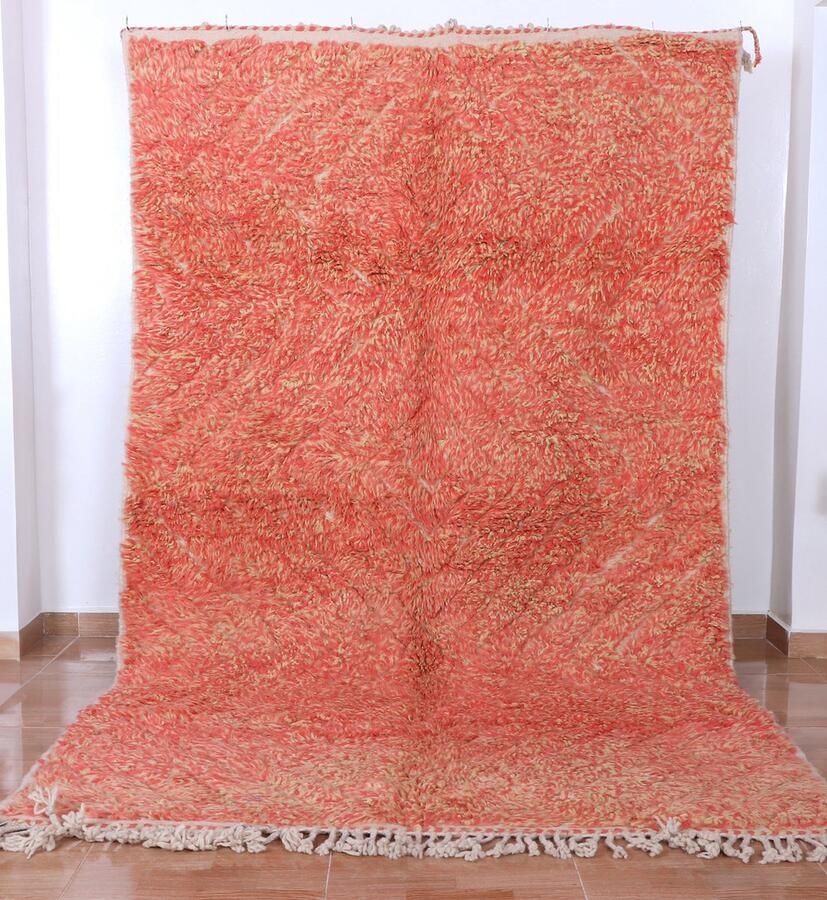 Poufs&Pillows Vloerkleed Vintage Marokkaans Vloerkleed 310 x 90 cm Loper Handgemaakt Kleurrijk & Uniek Gemaakt van 100% wol Hoogpolig Beni Mguild Tapijt