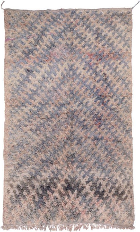 Poufs&Pillows Vloerkleed Vintage Marokkaans Vloerkleed 300 x 180 cm Handgemaakt Kleurrijk & Uniek Gemaakt van 100% wol Hoogpolig Beni Mguild Tapijt - Foto 2