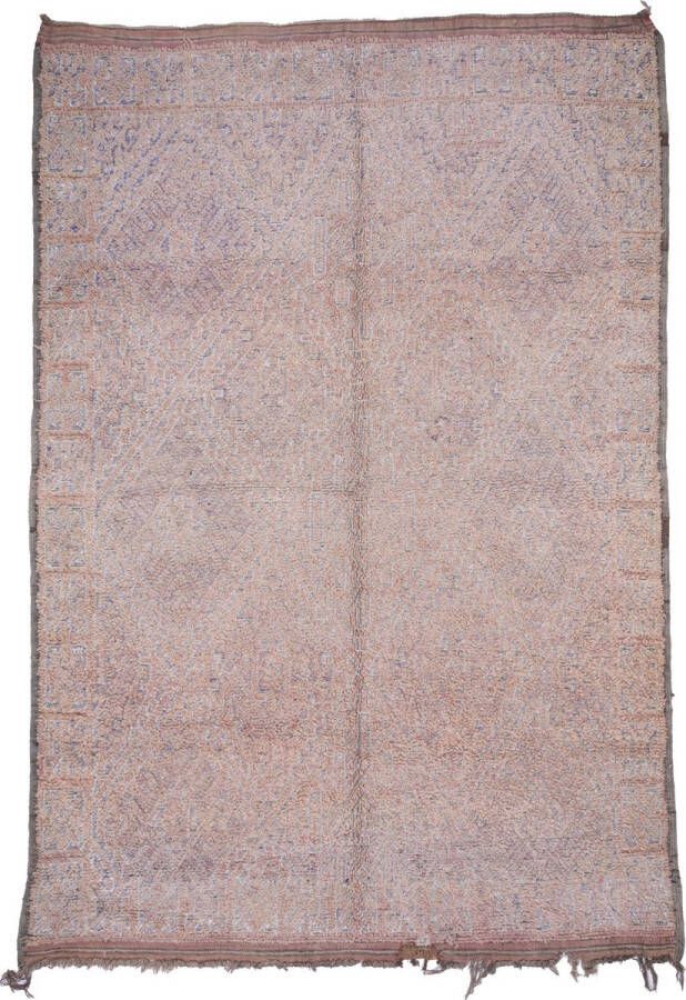 Poufs&Pillows Vloerkleed Vintage Marokkaans Vloerkleed 330 x 220 cm Handgemaakt Kleurrijk & Uniek Gemaakt van 100% wol Hoogpolig Beni Mguild Tapijt - Foto 2