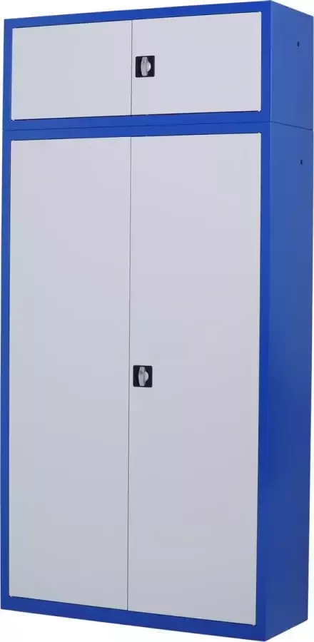Povag Bovenkast draaideurkast kantoorkast archiefkast 46.5x120x43.5 cm Blauw grijs| DKP-111