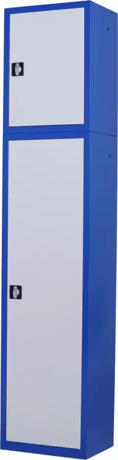 Povag Bovenkast draaideurkast kantoorkast archiefkast 81x60x43.5 cm Blauw grijs DKP-112