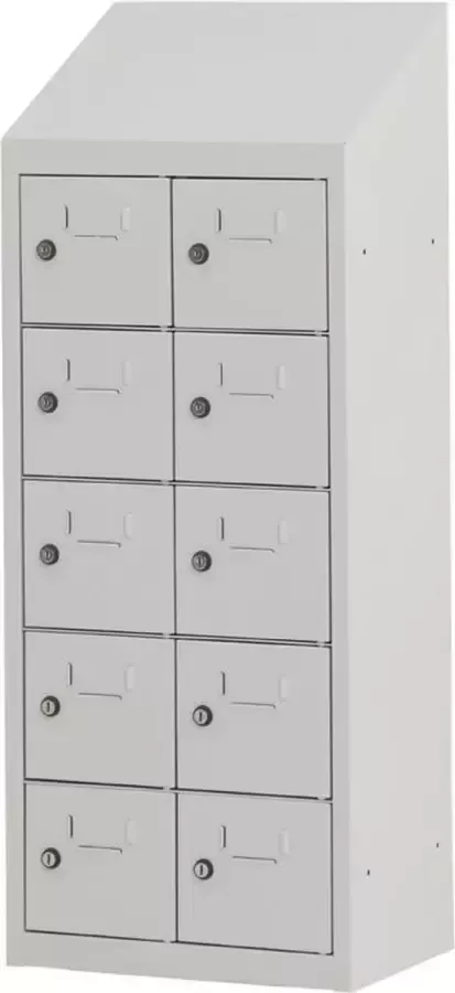 Povag Kantine locker Personeelskluisjes 10 personen 109x43x30 cm Metalen lockerkast LKP-902