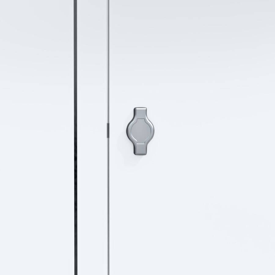 Povag Metalen lockerkast Wit 12 deurs 3 delig met slot 180x88 5x50 cm voordeel lijn PLP-105