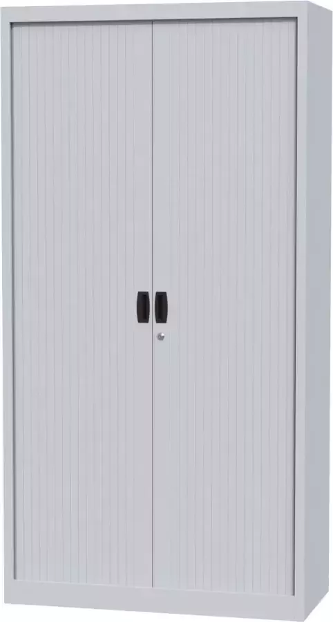 Povag Roldeurkast rolluikkast archiefkast goedkope archiefkast stalen kantoorkast 195x100x45 cm Grijs BRP-101