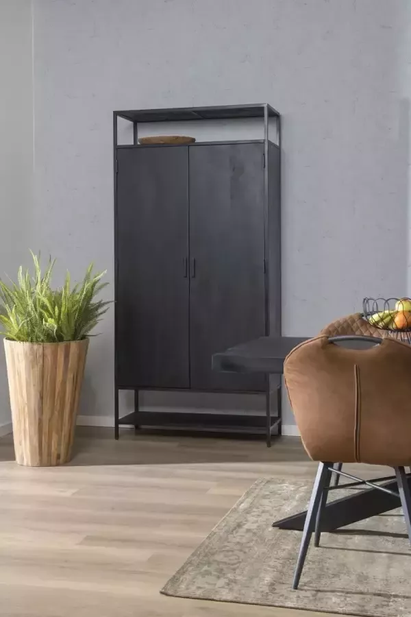 Mangoe Meubels Buffetkast Sem 100x40x210 cm mangohout en metaal