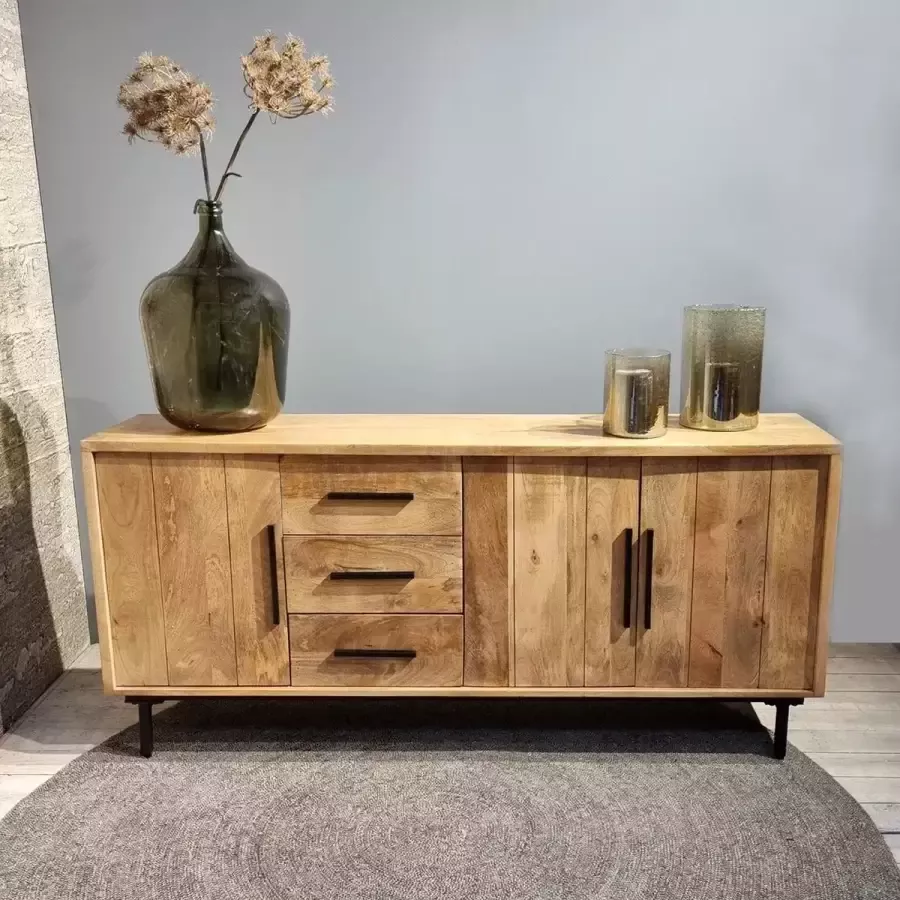 Mangoe Meubels Dressoir Thijs 180x40x80 cm mangohout