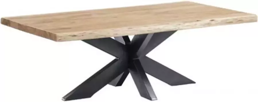 Mangoe Meubels Salontafel 120x60x45 cm Acaciahout en metaal