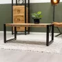 Mangoe Meubels Salontafel Lucas 110x60x45 cm mangohout en metaal - Thumbnail 1