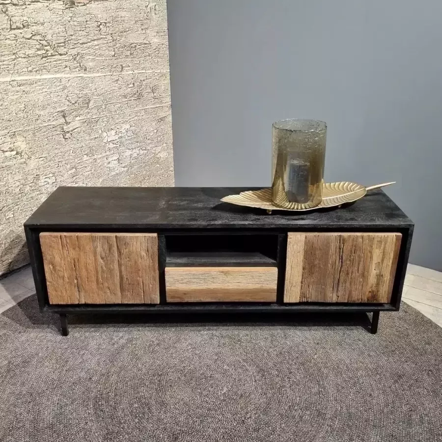 Mangoe Meubels Tv meubel Finn 140x40x50 cm hardhout en mangohout
