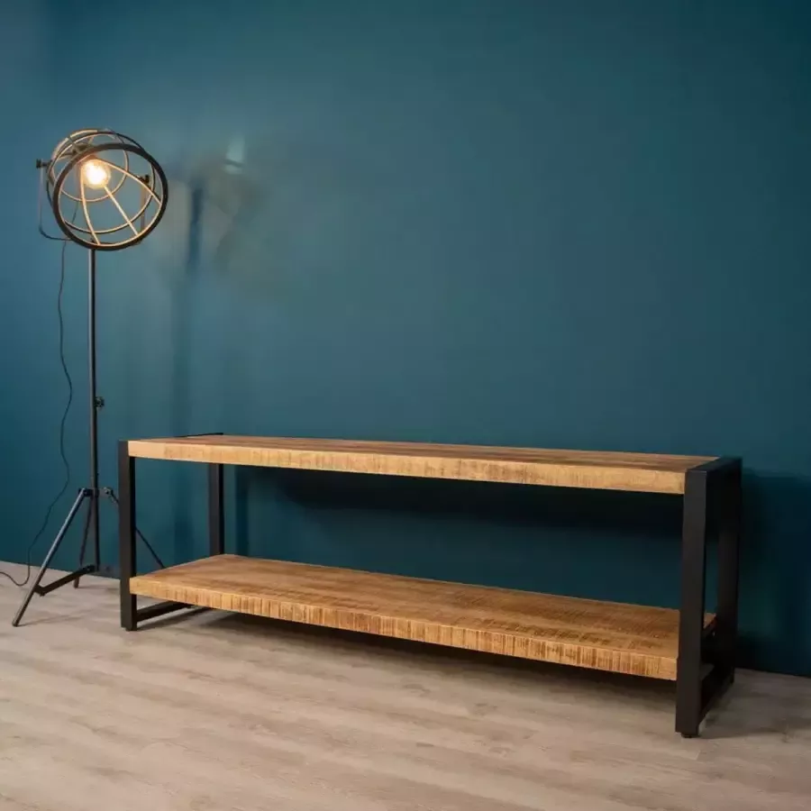 Mangoe Meubels Tv meubel Lucas mangohout en metaal 180x45x60 cm
