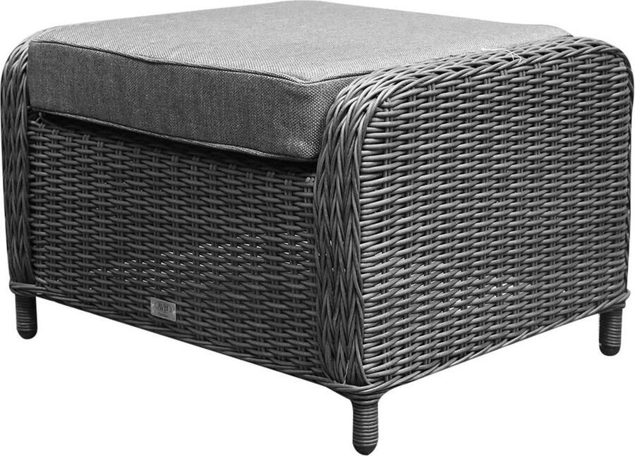 Premium collection Toscane Bilbao premium voetenbank 60x74xH47 cm antraciet