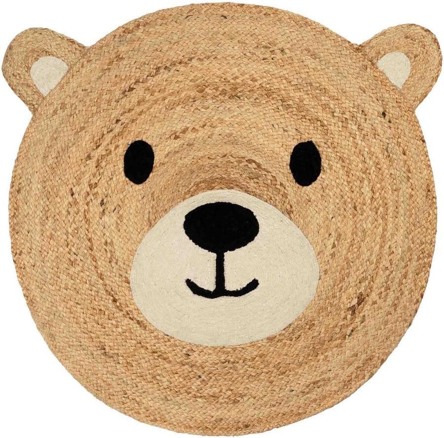 Prénatal Jutte Vloerkleed Beer Kleed Babykamer Kinderkamer Onbehandeld Naturel 90 cm