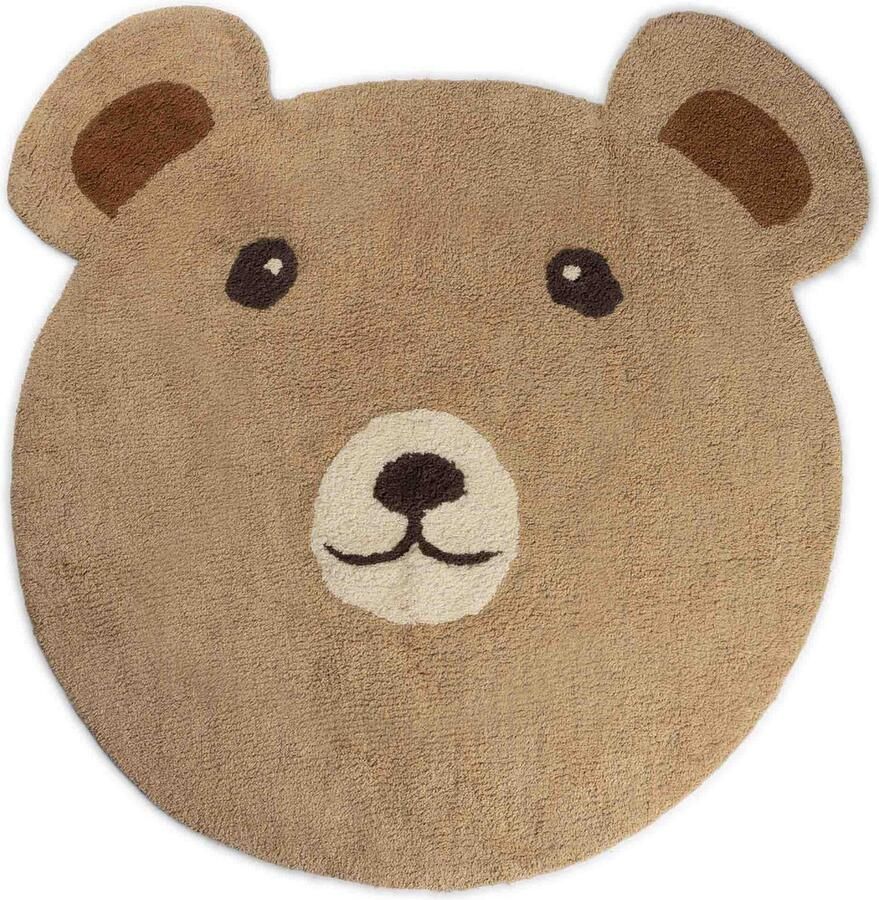 Prénatal vloerkleed beer Kinderkamer Beigebrown