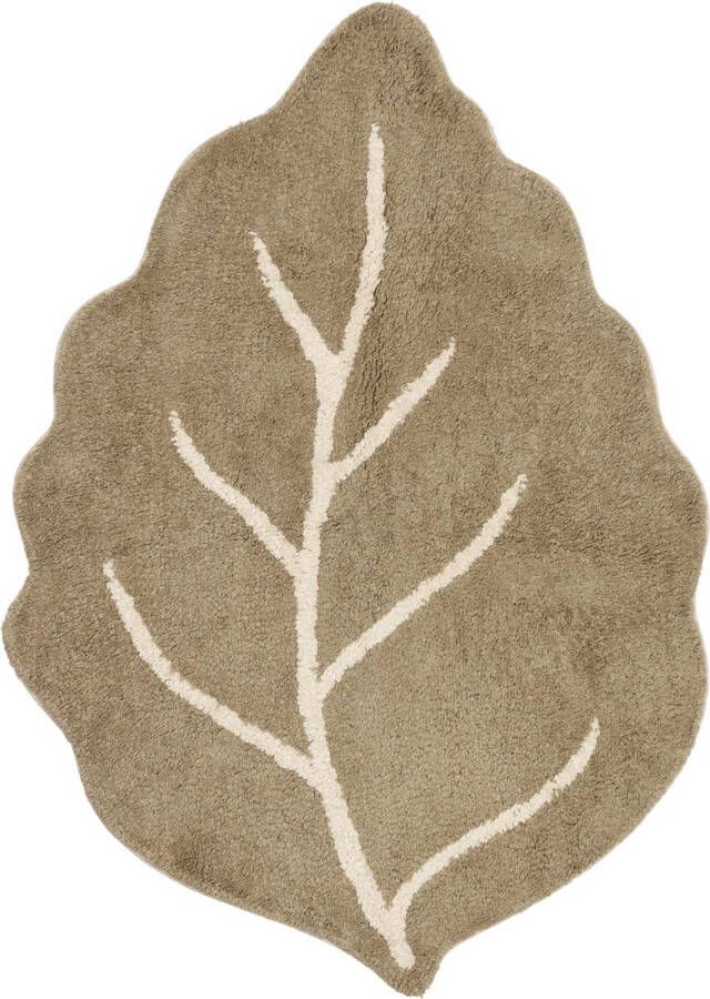 Prénatal Vloerkleed Kinderkamer Bladvorm Vloerkleed Babykamer Groen -102 x 71 cm