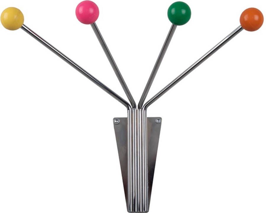 Present Time Kapstok Neptune Nikkel 30x21x11.5cm Modern