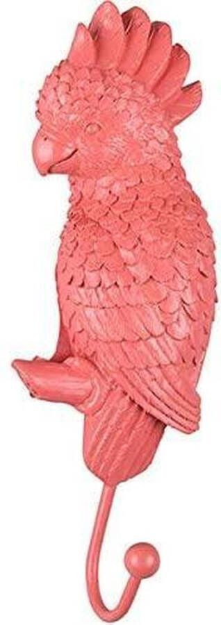 Present Time Kapstokhaak Kaketoe 18 X 5 Cm Polyresin Roze