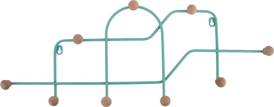 Present time Kapstok Mace Turqouise 71x4x27cm
