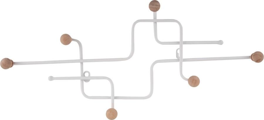 Present time Kapstok Metro Mat Wit- 60.5x4x26.5cm