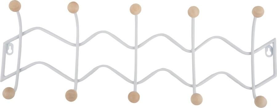 Present time Kapstok Double Zig Zag Wit 61x6.5x20cm