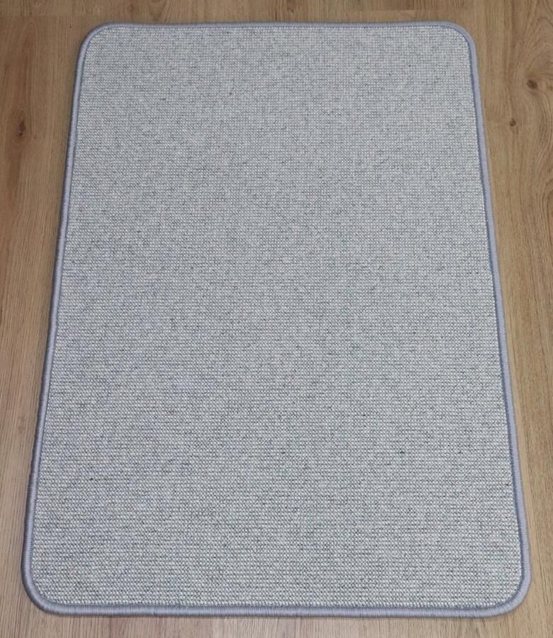 Prima vloerkleden Wollen vloerkleed Deurmat Davi mint blauw groen ecru 60x90cm - Foto 2