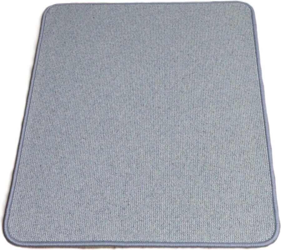 Prima vloerkleden Wollen vloerkleed Deurmat Davi mint blauw groen ecru 70x90cm - Foto 2