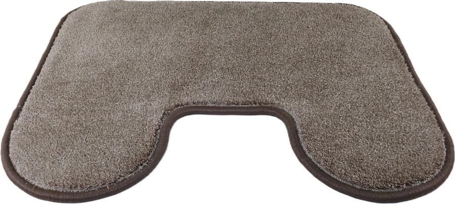 Prima vloerkleden Luxe wc mat 45x60cm licht bruin