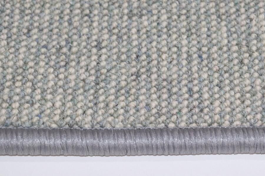 Prima vloerkleden Wollen vloerkleed Deurmat Davi mint blauw groen ecru 70x90cm