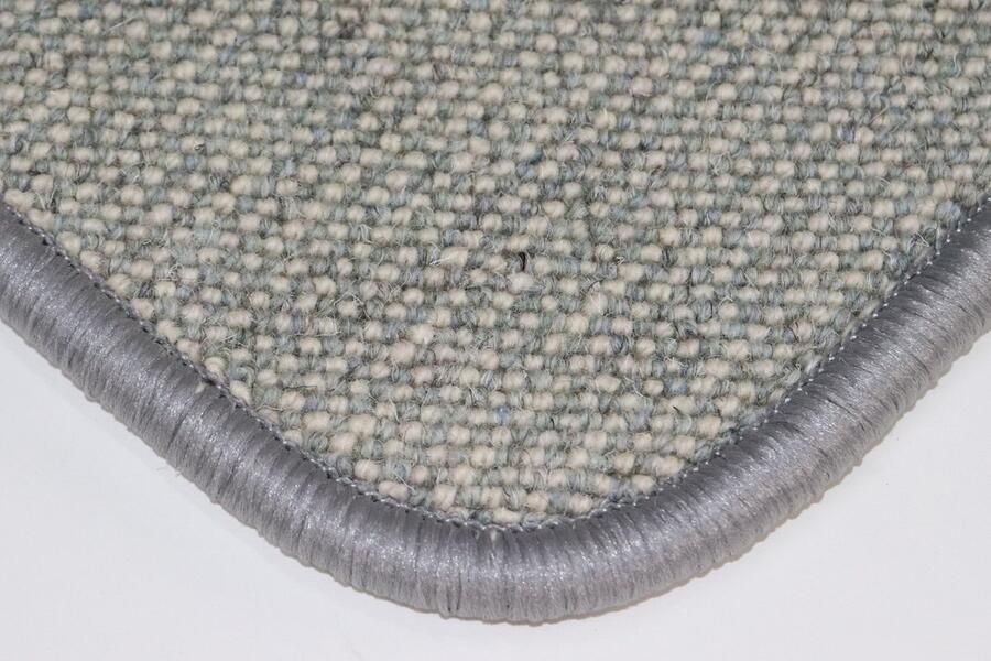 Prima vloer Wollen Vloerkleed deurmat Diva mint groen blauw ecru 70x90cm