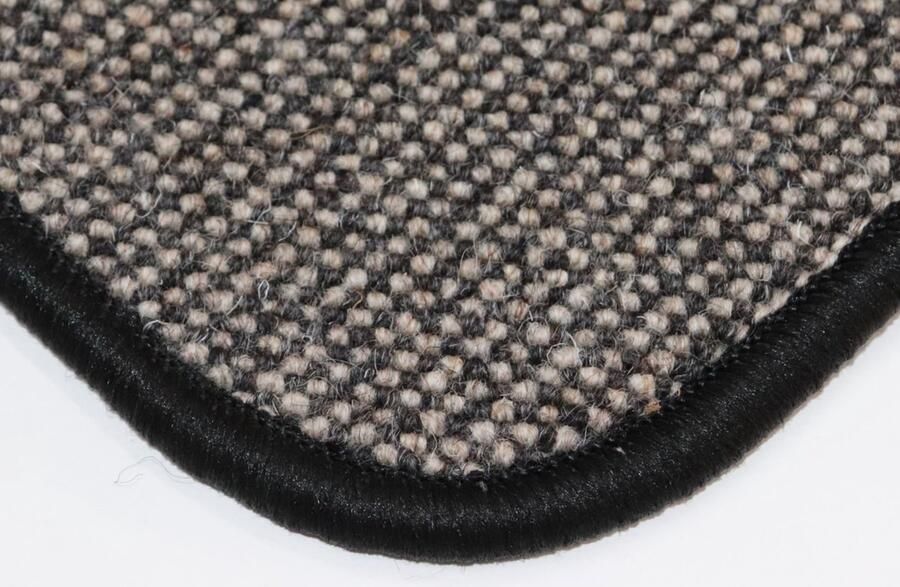 Prima vloerkleden Wollen Vloerkleed Loper Diva antraciet zwart ecru 60x160cm