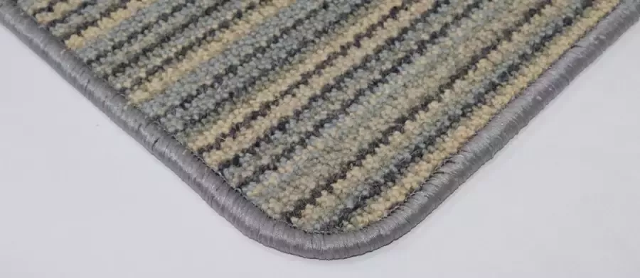 Prima vloerkleden Wollen Vloerkleed Loper Barbara blauw licht blauw beige 65x170cm