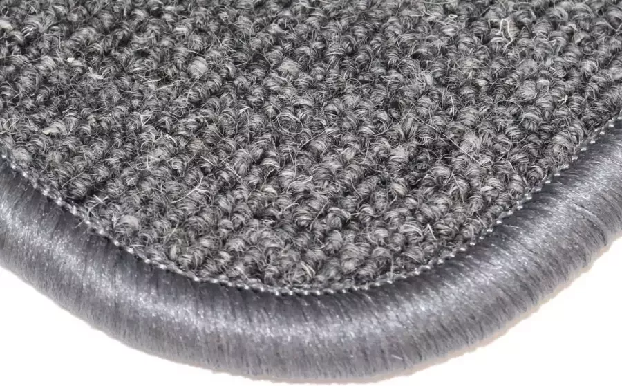 Prima vloerkleden Wollen vloerkleed Loper Cecile donker grijs 50x150