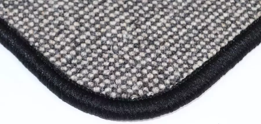 Prima vloerkleden Wollen vloerkleed Loper Diva antraciet zwart ecru 75x160cm