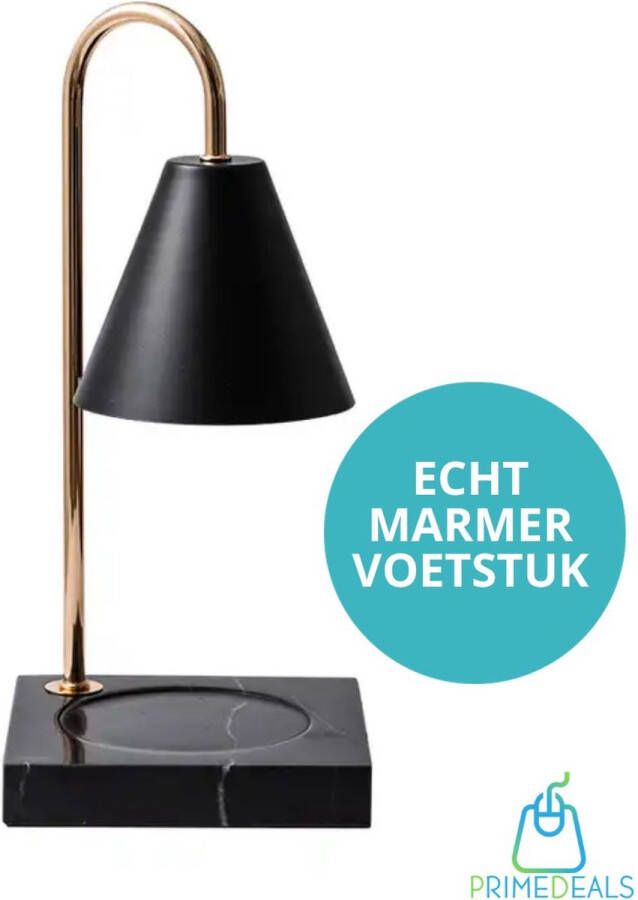 PrimedealsNL Lamp Kaars Warmer Elektrische Kaars Verwamer Lamp Geurkaars Marmer Kaarsen Wax Warmer Zwart Tafellamp Dimmer functie Timer Functie Moederdag Verjaardag Cadeau Kado - Foto 2