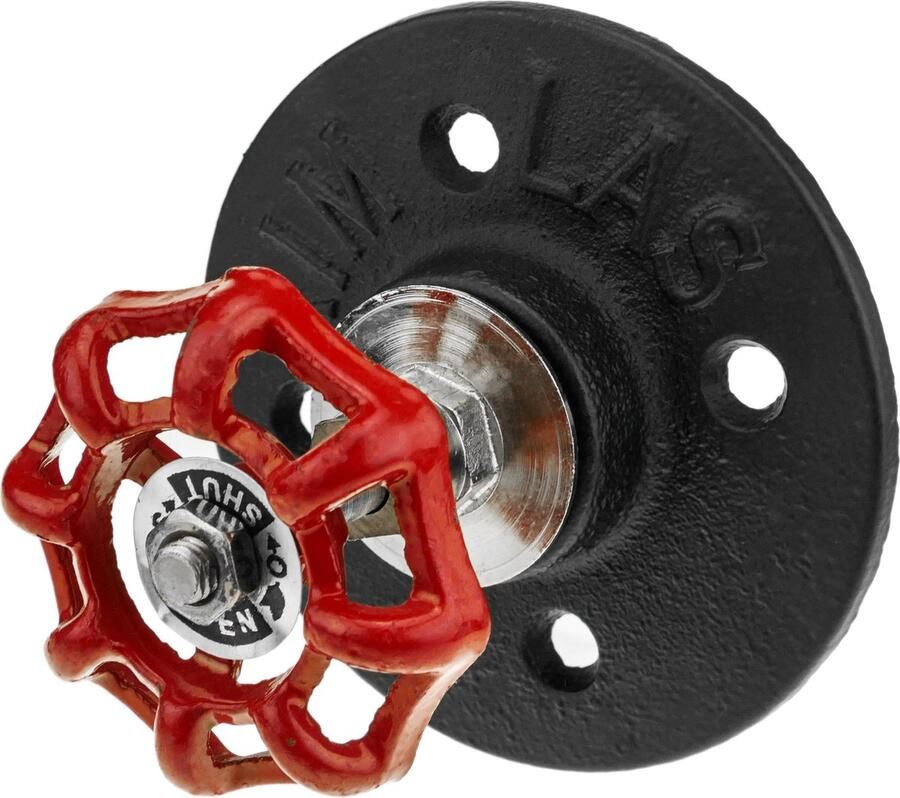 Primematik Stalen wandkapstok 1 kraanhaak. Kleerhanger en industriële buis handdoekhouder