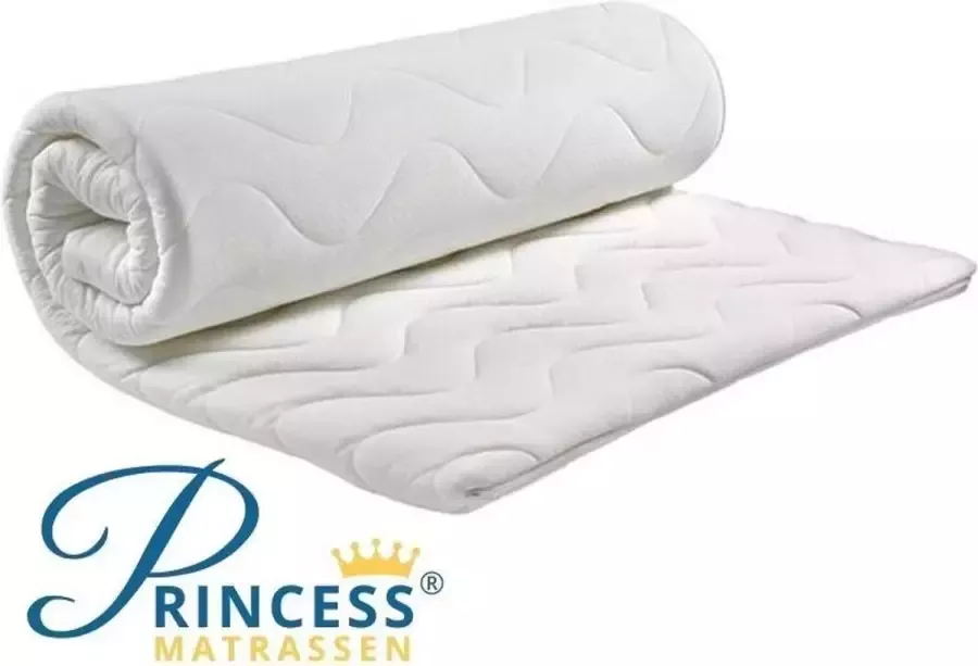 Princessmatrassen Comfort HR40 Koudschuim Topdekmatras -90x200x5cm- Anti-allergische wasbare hoes met rits