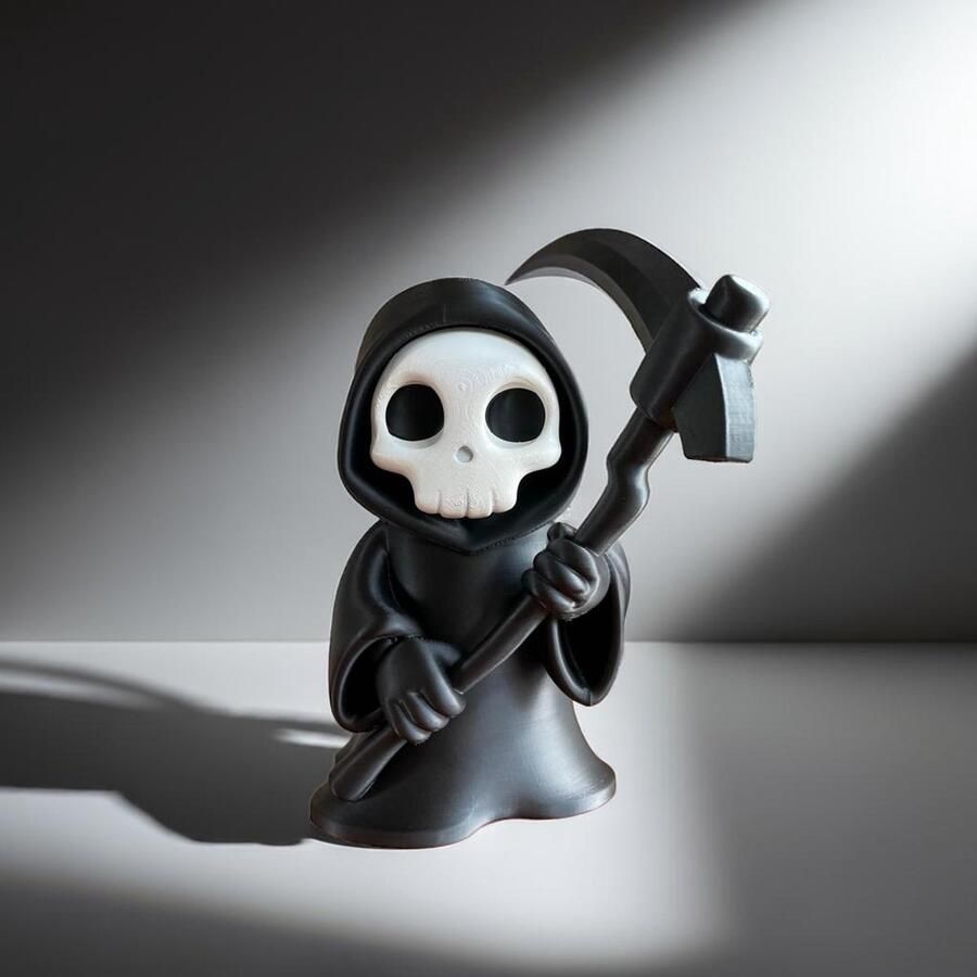 Printthings Grim Reaper Halloween Decor Gothic Decor Home Decor Bookshelf Ornament Chibi