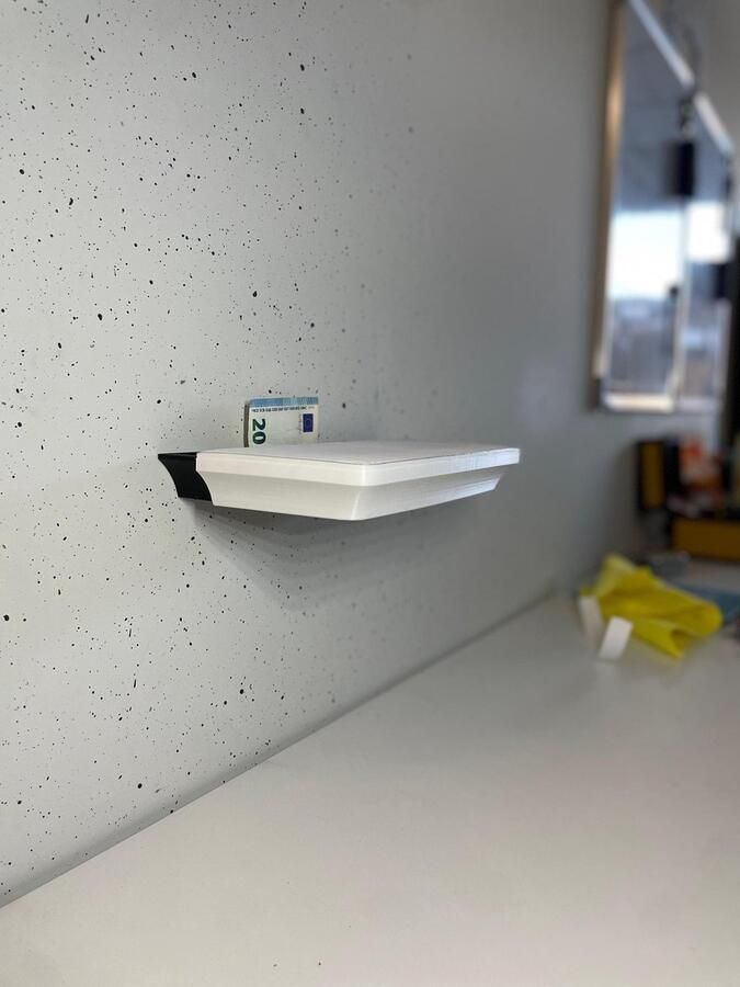 Printthings Verborgen wandplank met geheime opbergruimte Minimalistische zwevende plank voor thuis of op kantoor Unieke decoratie en organizer