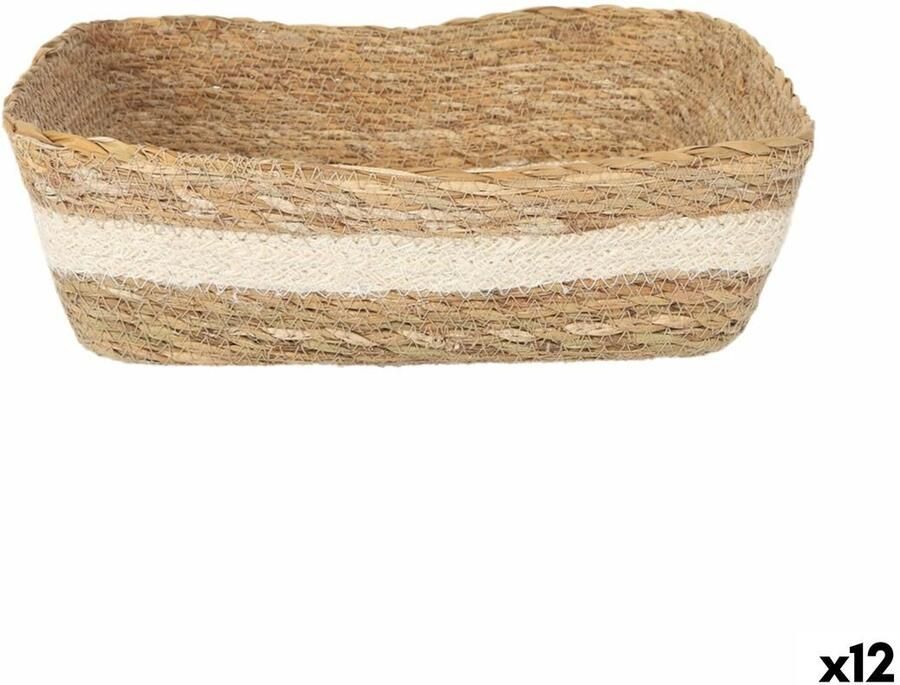 Privilege Opbergbak vlechtwerk Rechthoekig 25 x 20 x 8 cm (12 Stuks)