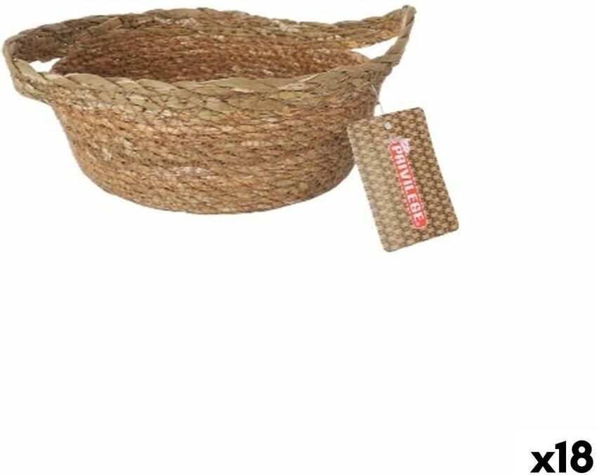 Privilege Veelzijdige mand Bruin vlechtwerk ø 17 x 7 cm (18 Stuks)