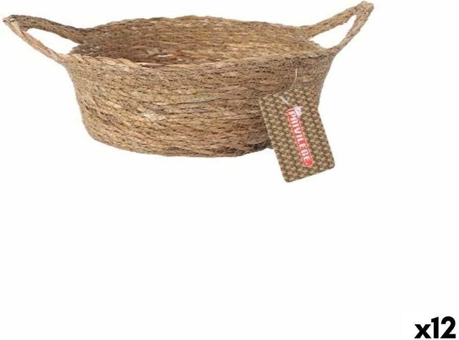 Privilege Veelzijdige mand Bruin vlechtwerk ø 22 x 8 cm (12 Stuks)