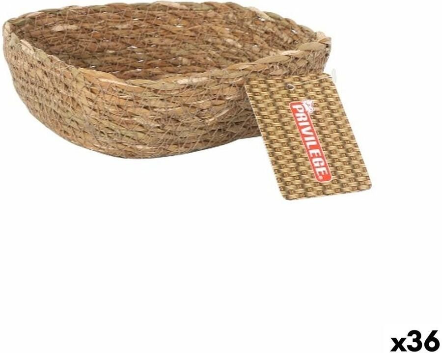 Privilege Veelzijdige mand Bruin vlechtwerk Rechthoekig 13 x 10 x 5 cm (36 Stuks)