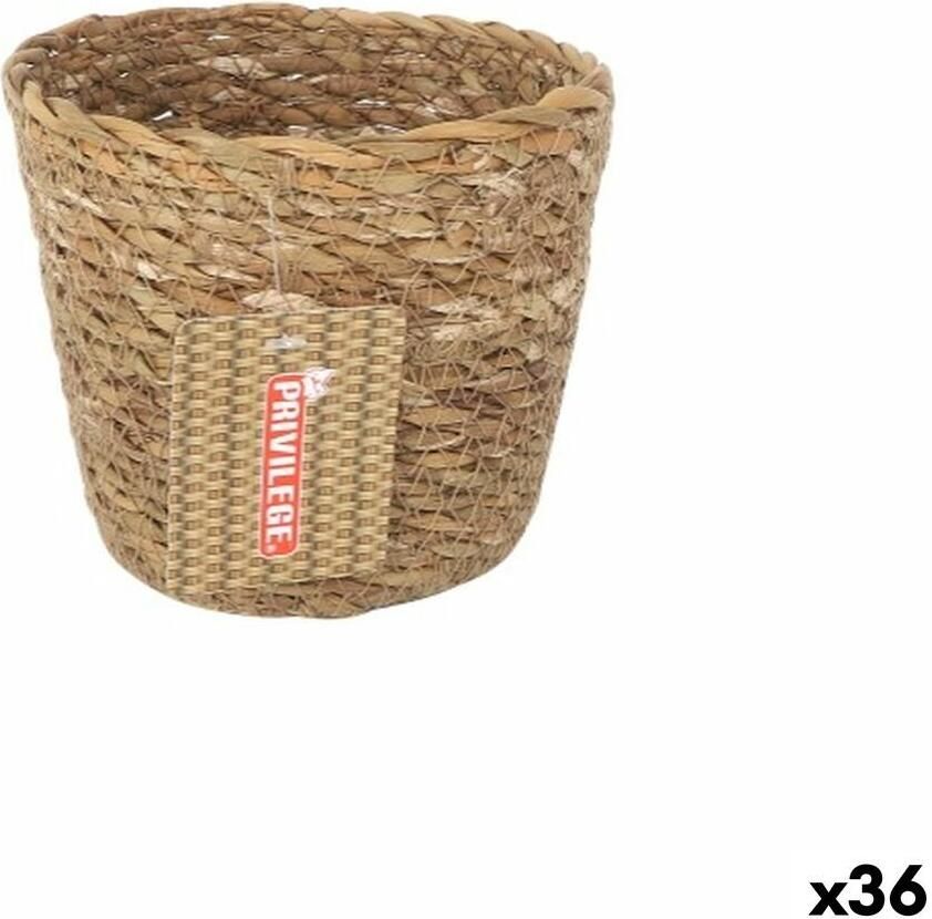Privilege Veelzijdige mand Bruin vlechtwerk Rond ø 12 x 11 cm (36 Stuks)