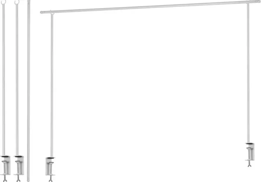 Pro Garden Tafelklem van metaal Wit - Foto 2