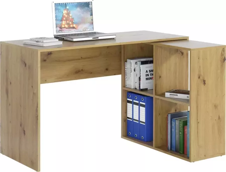 Pro-meubels Bureau Orlando Hoekbureau Computertafel Licht eiken