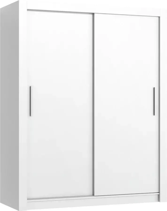 Pro-meubels Kledingkast Miami Wit 160cm Garderobekast Slaapkamer Schuifdeur