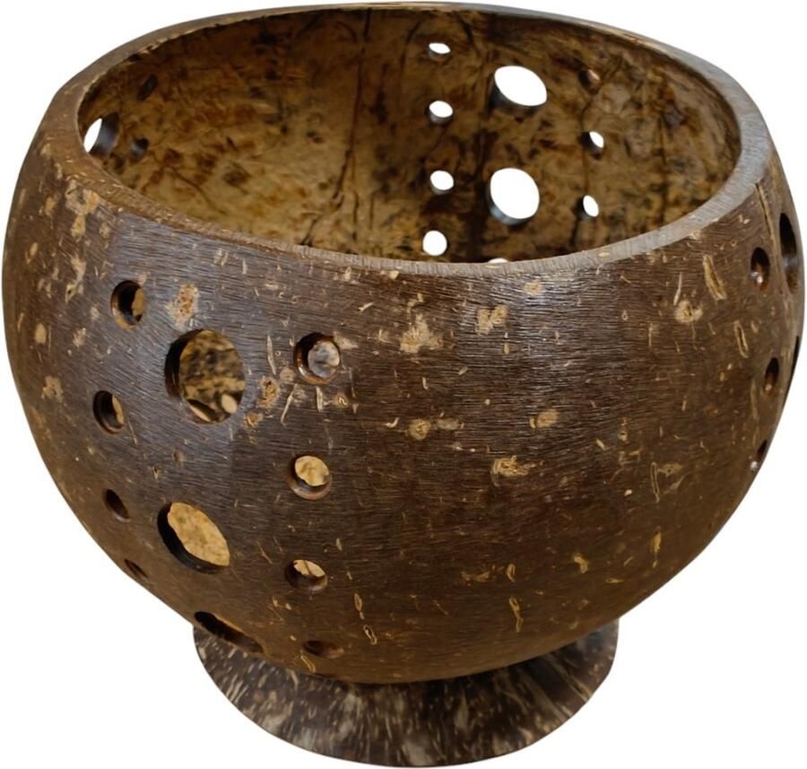 Product Import Holland Waxinelichthouder – kaarshouder – kokosnoot – sfeerverlichting – handgemaakt – decoratie – natuurlijk – duurzaam – boho – interieuraccesoires – exotisch – tafel decoratie – handgemaakt – tropisch – sfeervol