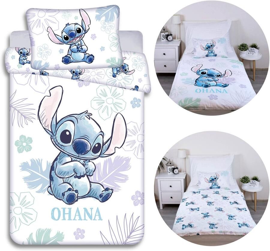 PRODUKT DISNEY Stitch Katoen peuter beddengoed voor kinderbed 100% katoen 100x135 cm Oeko-Tex