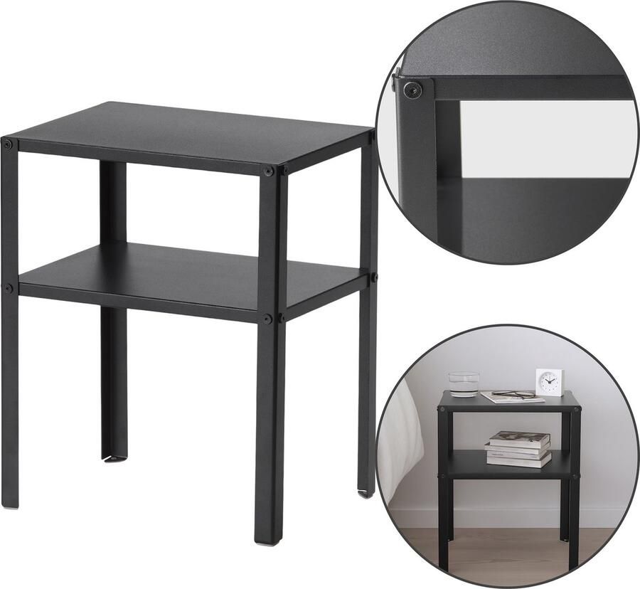 PRODUKT KNARREVIK Nachtkastje zwart 37x28 cm