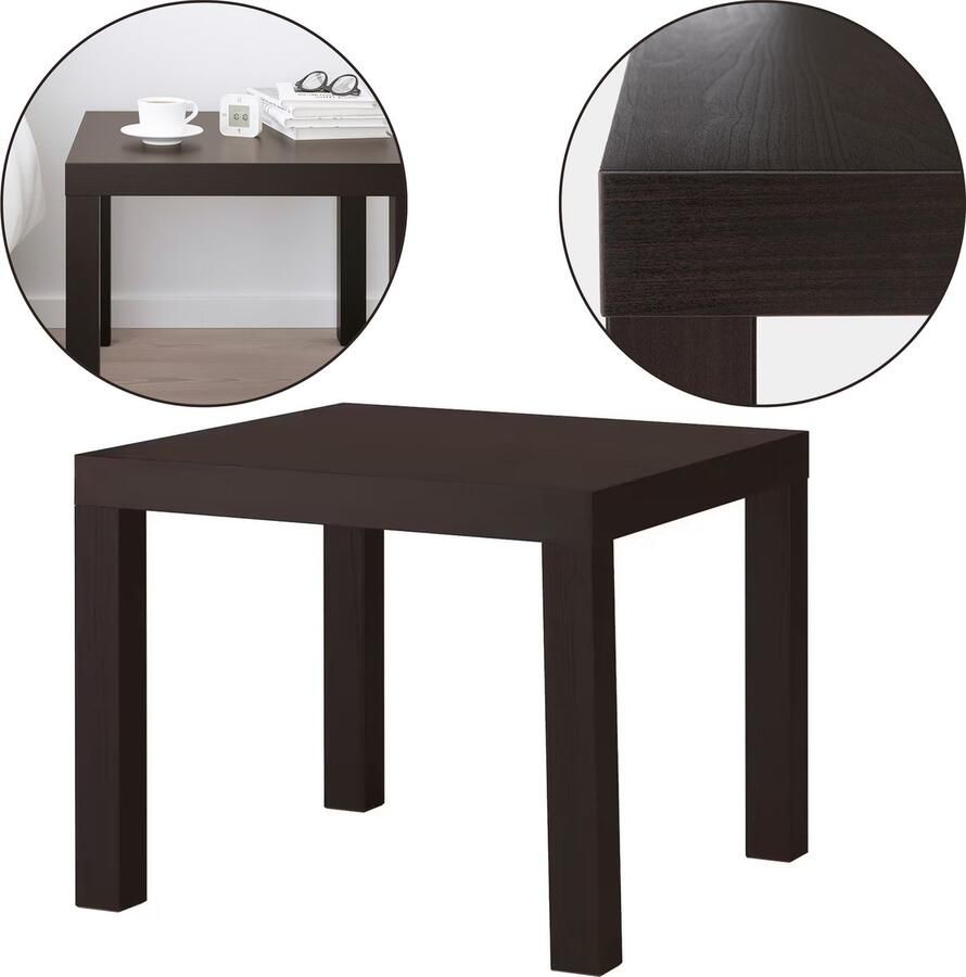 PRODUKT Zwartbruine salontafel 55x55 cm- 801.042.68